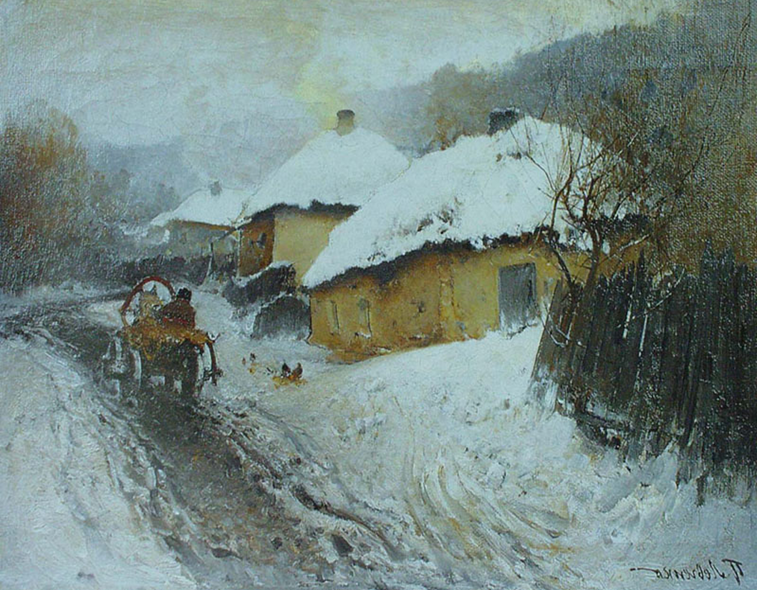 Живопис - Зимове село